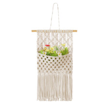 Stóráil Ilfheidhmeach & Crúcaí Éasca le Suiteáil le haghaidh Crochta Balla Macrame Boho, Lámhdhéanta san India le Rópa Cadáis
