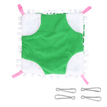 Cama dobrável de pelúcia em formato de rede para animais de estimação de pequeno porte, com ganchos para pendurar. Ideal para viagens, com design