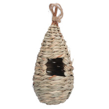 Decorative Garden Birdhouse, Artisan Crafted Bird Sanctuary, Hand Woven Hummingbird House, Natural Grass Bird Hut, Outdoor Hanging Bird Nest To Enchan