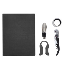 Det essensielle for vinentusiaster, folieskjærer i rustfritt stål for rene forseglinger, ergonomisk korketrekker i sinklegering for presis åpning,