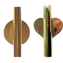 Dried Flowers Holder, Home Decor, Gold Tone Finish, Rust Resistant, Wall Mounted Flower Vase for Metal Tube Decoration (2 PCS)