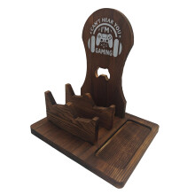 Wood Headset Holder For Gamers Delicate Vertical Desk-Style 1
