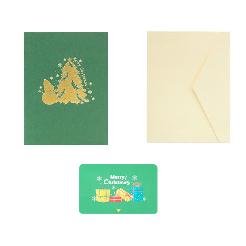 Delicate Christmas Blessing Card 3D Card with Solid Structure