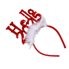 2025 Feather Headband Christmas Headwear New Year Party-Red A