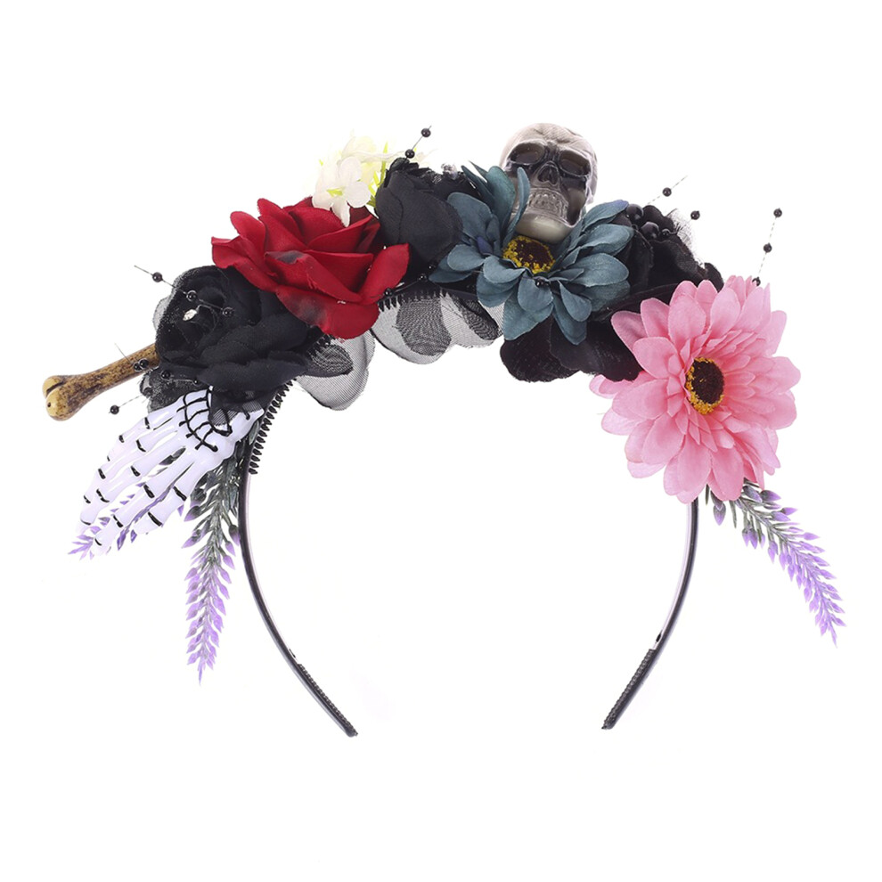 Fashion Simulated Flower&Skull Shape Headband Girl-Multicolour-image-OPC-PN8WMF8-NEW