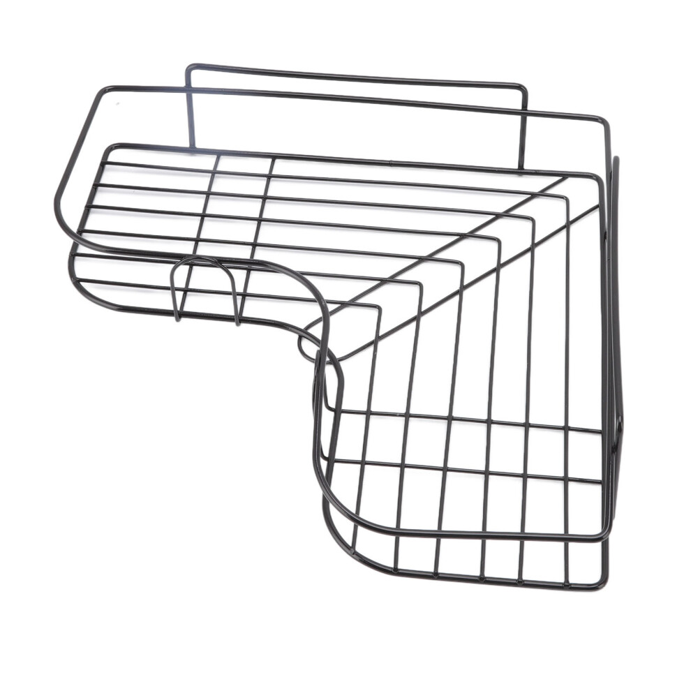 Iron Corner Shelf Triangular Storage Rack | Hole-Free, Bathroom & Kitchen 8281363905474