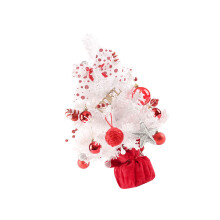Rotating Music Box Christmas Tree Cheerful Red and White Design