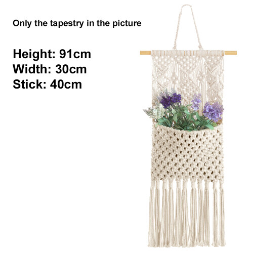 Multi-function Storage & Easy to Install Hooks For Boho Macrame Wall Hanging, Handmade In India With Premium Quality Cotton Rope Suitable For Vari 1