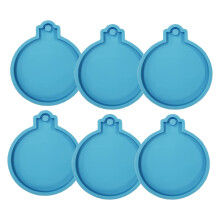 Christmas Mold Round Epoxy Casting Mold for DIY Crafts-Blue