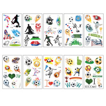 Wiederverwendbare Fußball-Tattoos mit Cartoon-Motiven für Geburtstagsfeiern und Halloween-Dekorationen, einfach abziehen und aufkleben,