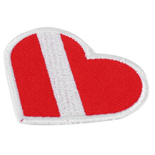 Heart Shaped Scuba Dive Embroidery Patch Badge for Vest Hat 5.5x4.5cm