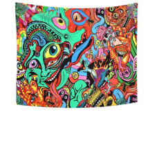 Artă murală din material ecologic, decor boho cu o declarație artistică vibrantă pentru decor creativ pentru casă, 51,2 x 59,1 inci