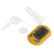 Termómetro para terrario de reptiles, termómetro digital con ventosa de plástico de calidad, termómetro LCD de amplio rango de precisión para