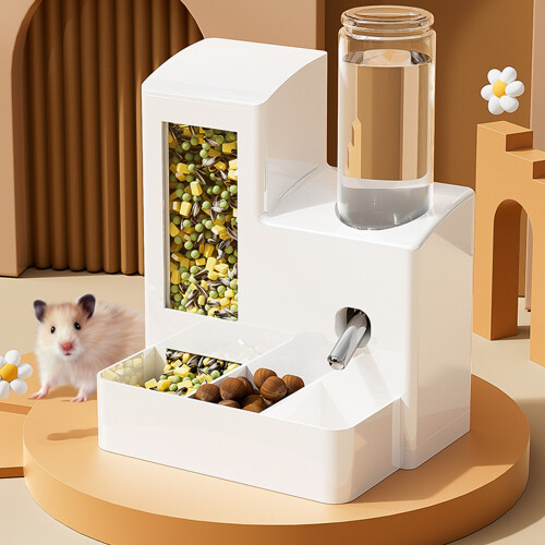Automatic Pet Water Feeder Food Drinker Bottle For-White 80 1