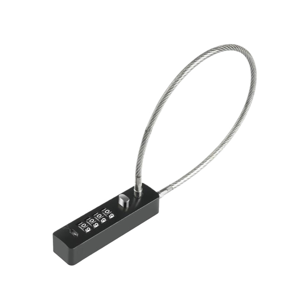 (BALCK, Steel cable 30cm) Convenient Bicycle Padlock Adjustable Code Lock For Helmet Anti-Theft-image-OPC-PN8WTW5-NEW