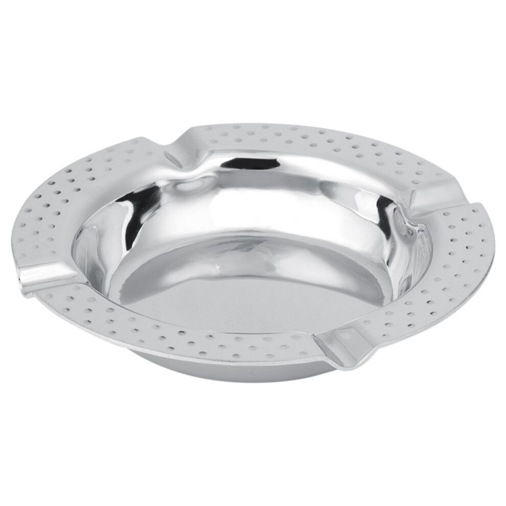 Stainless Steel Ashtray, Even Burn Stirrups Support Cigars, Deep Bowl Reduces Emptying Needs, Solid Weight Ensures Stability, Shiny Dazzling Finish El