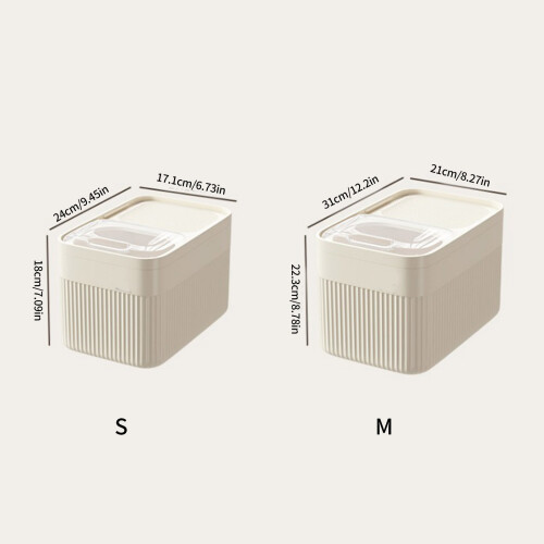 Modern Pet Food Storage Bin with Cup-Transparent Color M 2