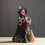 3Pcs Handmade Cloth Witch Figure Ornament Broom Wizard-3 6