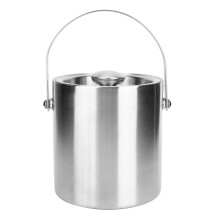 Elegantes cubos de hielo para coctelería, cubo de hielo de acero inoxidable con tapa, perfecto para coctelería y acero inoxidable de alta calidad,