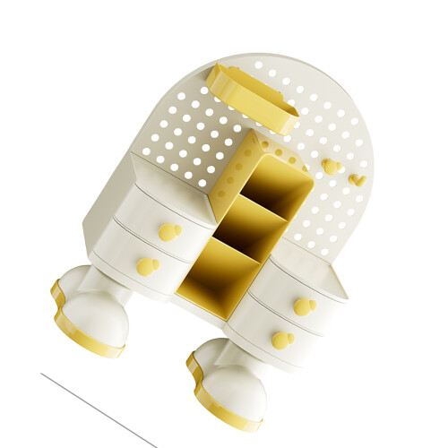 Office Supplies Storage System With PP Trays-Yellow