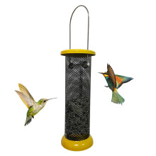 Weight-Activated Closing Mechanism Bird Feeder, Squirrel-Proof With Chew-Proof Metal Construction, Supports Bird Perching On Mesh Transparent Seed Tra