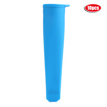 Leak-Proof Lidded Molds, Vibrant Colored Popsicle Tubes For Healthy Snacking, Reusable Silicone Popsicle Molds BPA-Free Ice Pop Makers, Set Of 10 In A