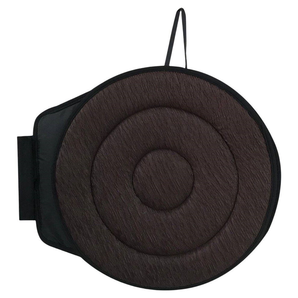 360 Rotate Seat Pad With Handle Seat Cushion For-Coffee color