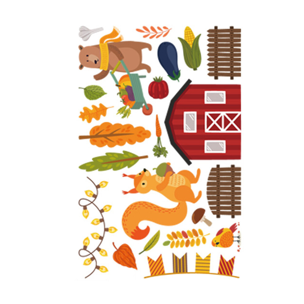 Charming Thanksgiving Window Stickers, Perfect For Creating An Inviting Fall Atmosphere, -Sided Window Art Suitable For Various Smooth Surfaces-image-OPC-PN8XBD5-NEW