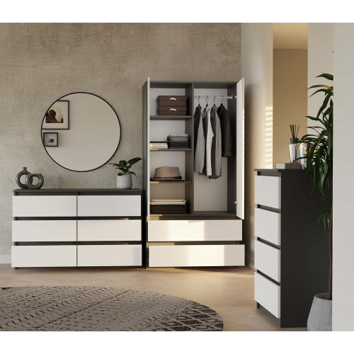 Commode Malwa M6 120 ANTHRACITE / BLANC 2