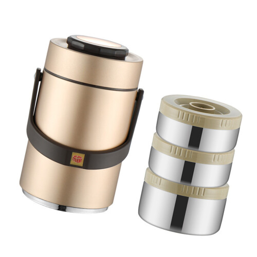 Nonrust Steel Insulated Food Container With Stackable-2000ml