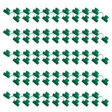 50Pcs Pipe Clamps Plant Stakes Greenhouse-16MM Dark Green