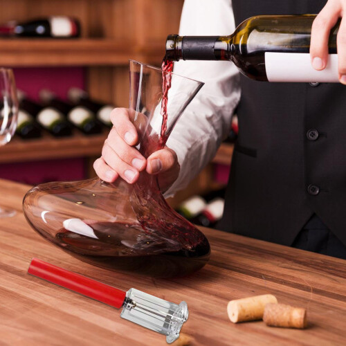 Air pumps Wine Openers Corkscrew Corks-Black Plastic color box 2