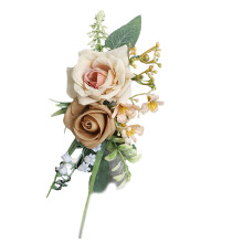 Handmade Flower Wristbands Wrist Flower-Caramel color Cornate