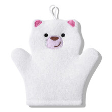Ergonomic Child Bathing Gloves Parent Child Interactive-White