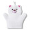 Ergonomic Child Bathing Gloves Parent Child Interactive-White 1