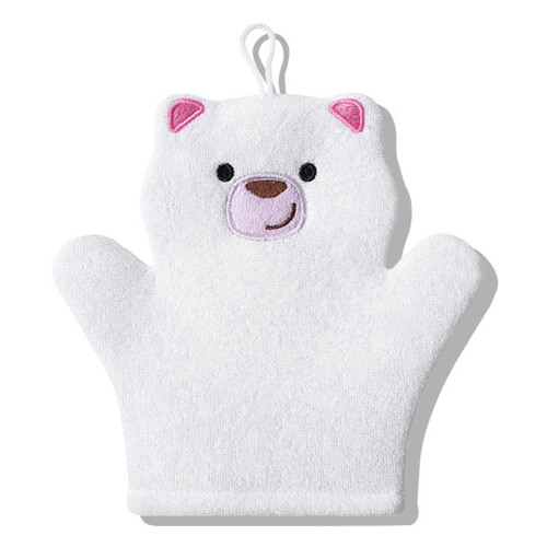Ergonomic Child Bathing Gloves Parent Child Interactive-White
