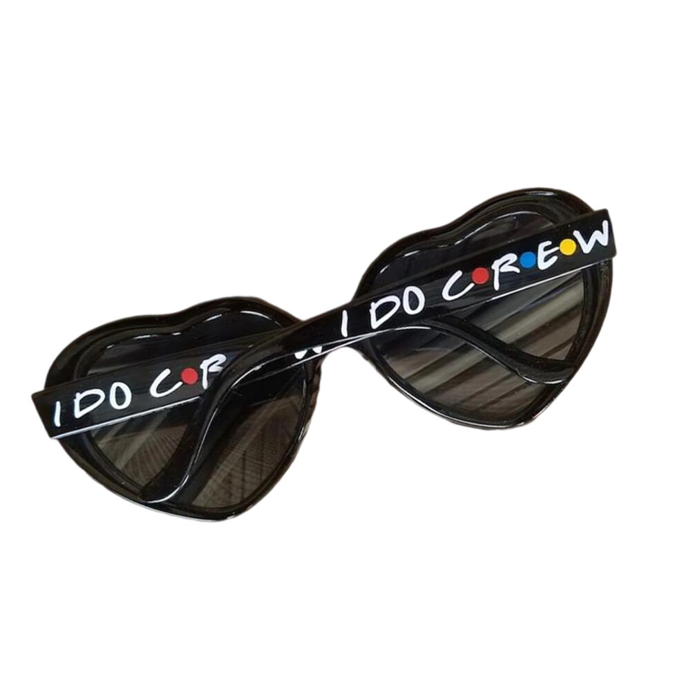 Heart Shape Glasses for Bachelorette Party Bride to Be-Black