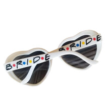Bride Sunglasses Heart Shape Party Glasses for Bridals-White