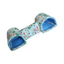 Insulated Small Animal Habitat Resting Tunnel Nest-Blue Snowman
