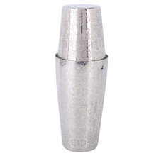 Mixology Artisan's Delight, roestvrijstalen Boston shaker voor klassieke cocktails, lichtgewicht cocktailshaker met gegraveerd patroon, soepele