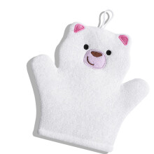 Ergonomic Child Bathing Gloves Parent Child Interactive-White