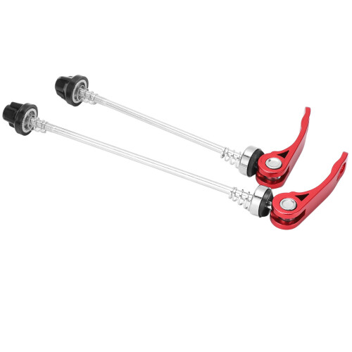 2Pcs Bike Quick Release Levers 145mm Front 185mm Rear Red 2