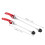 2Pcs Bike Quick Release Levers 145mm Front 185mm Rear Red 7