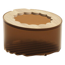 Hamster Bath Box Transparent Design With Lid For Small Animal Bath Container Tea Brown Color