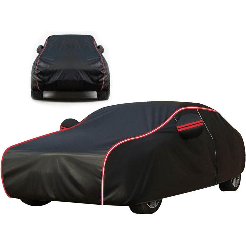 Car Cover Waterproof Breathable All Weather Protection With Zipper And Windproof Rope Cotton 9339159456378