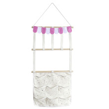 Wall Mounted Bowknot Hair Accessory Organizers Wooden-Purple