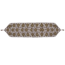 Elegant Dining Artisanal Decor, Handmade Crochet Lace Oval Table Runner, Polyester Fabric, Reusable Tablecloth for Wedding Party, Bridal Shower (40 *