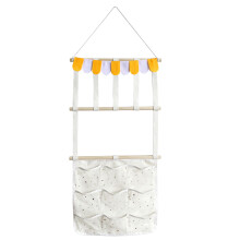 Space Saving Hair Accessories Holder With Wall Hook For-Yellow