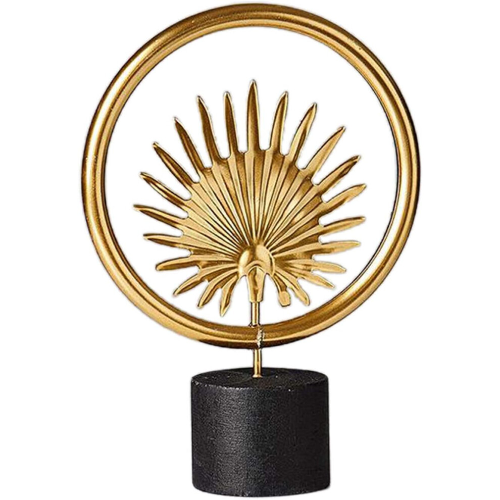 Black And Gold Sculpture, A Timeless Beauty Perfect For Decorating Your Office Or Hotel, Geometric Figurines Add A Touch Of Modernism