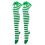Green/Red Striped Stocking Over The Knee-Red  white stripe r 7
